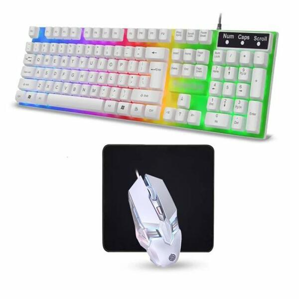GAMER KING 3-in-1 Combo Wired Arabic Keyboard, Mouse and Mouse Pad Gaming Kit