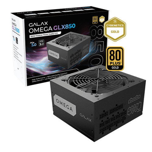 GALAX OMEGA GLX850 Full-Modular Power Supply, 850W Power, 80 PLUS Gold Efficiency