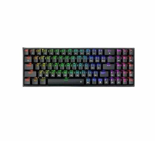 Redragon K628CT Pollux Pro RGB 75%, USB-C Wired, BT, 2.4GHz Wireless Gaming Keyboard - Translucent Crystal Switch BLACK