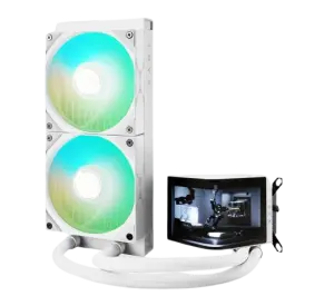 TRYX Panorama SE 240 ARGB White All In One Liquid CPU Cooler Rotatable Display – 240mm