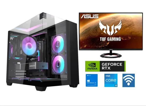 DARK SLAYER I5-14th RTX 5060 8GB Gaming PC With Monitor