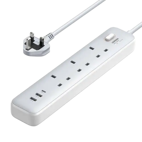 Ugreen 3-Outlet Surge Protector Master Switch Extension With 30W Type-C Port + Dual USB Ports – CD286 - 15461