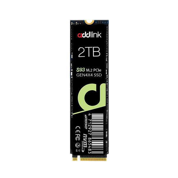 2TB ADDLINK S93 M.2 PCLE Gen4x4 SPEED UP TO 7400/6500MB/s