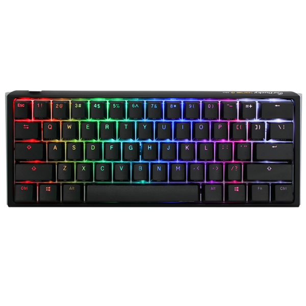 Ducky One 3 Mini Hot-Swap Blue Switch Cherry RGB Wired Mechanical Gaming Keyboard (Arabic) - Classic Black