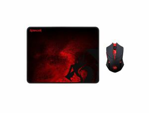 Redragon M601WL-BA Wireless Red LED Backlit Gaming Mouse And Mouse Pad Combo - Black