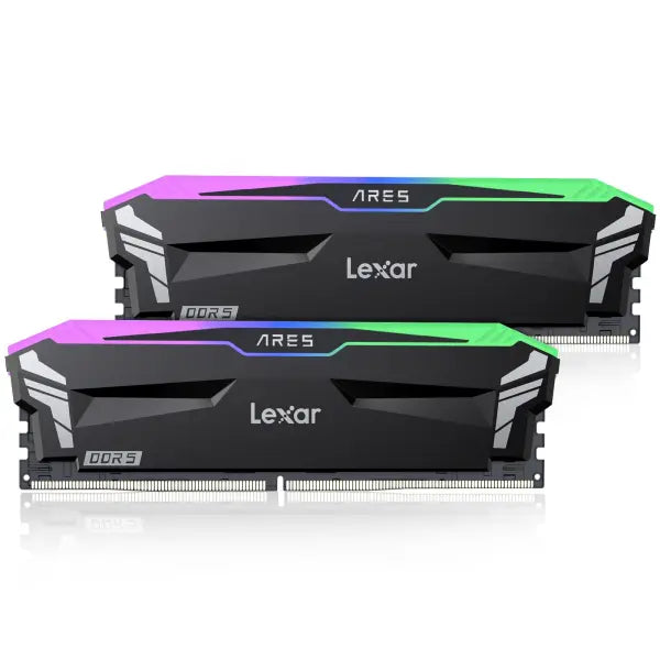 LexarARES RGB DDR5 RAM 32GB Kit 2x16GB 6400MHz, Desktop Memory, PC Gaming Computer Memory