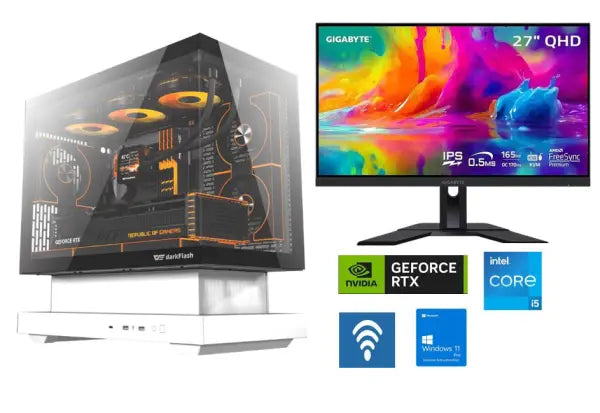 Blizzard GAME OVER Gaming PC – Intel Core i5-14400F | RTX 5070 12GB + 27" QHD Monitor Bundle