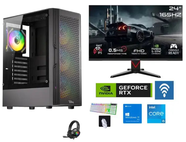 BULK I5-12th RTX 3050 Gaming PC With Monitor