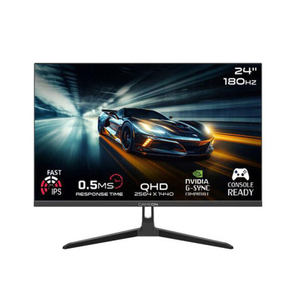 GAMEON GOAE24QHD180IPS Pro Series 23.8” QHD 180HZ, MPRT 0.5ms, HDMI 2.1, Fast IPS Gaming Monitor (Supports PS5) - Black