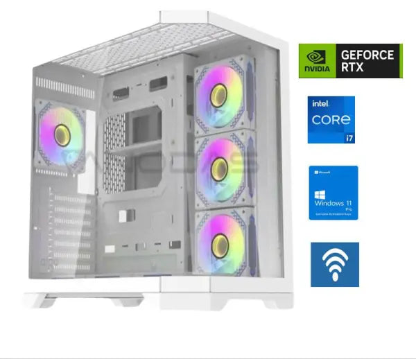 PIXEL POWER I7 14th RTX 5060 TI 16GB GAMING PC Graphics Card