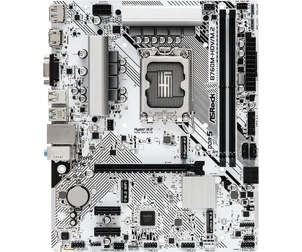 ASRock B760M-HDV/M.2+ DDR5 LGA 1700 Socket Intel Motherboard ASROCK B760M-HDV/M.2