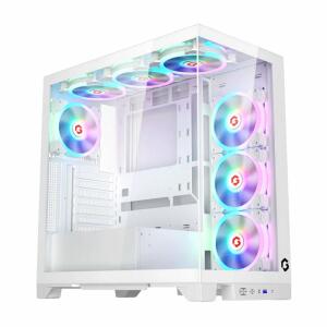 GAMEON Emperor Arctic IV Series Mid Tower Gaming Case - White 7FANS PC Case