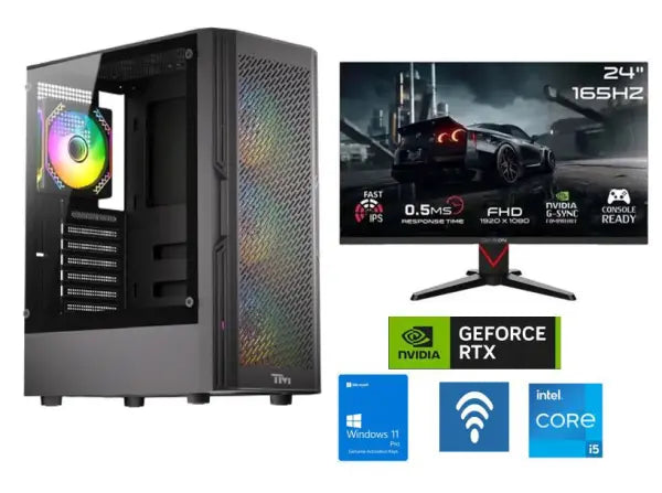 Blizzard CYLON Gaming PC – Intel Core i5-14400F | RTX 5060 8GB + 24" Monitor Bundle