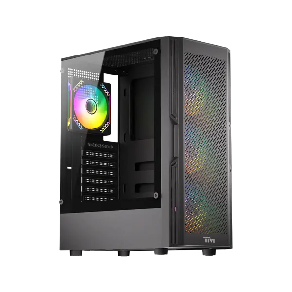 Twisted Minds PHANTOMII Gaming Case Mid Tower - Black (4 ARGB Fans Included)