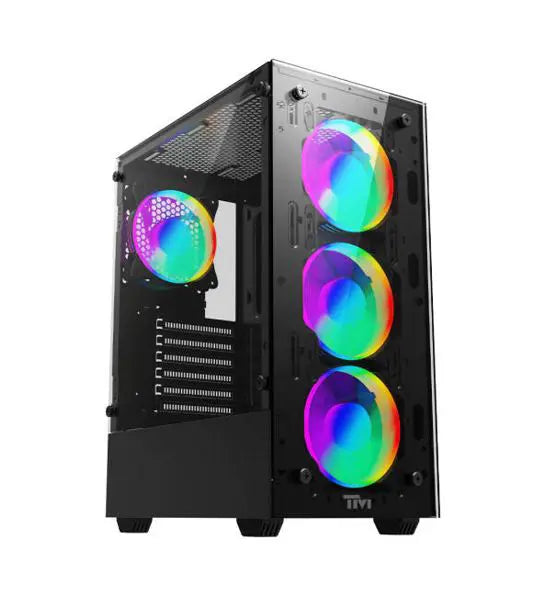 Twisted Minds Nova Mid Tower ATX Gaming Case 4 ARGB Fans - Black (TM-NOVA-B)