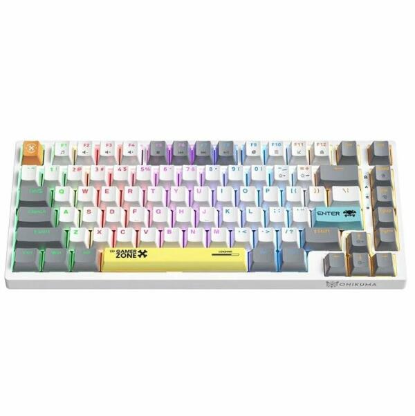 ONIKUMA G58 White Mechanical Gaming Keyboard 82 Keys RGB