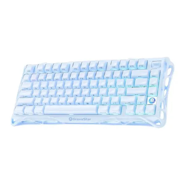 GravaStar Mercury K1 75% Mechanical Wireless Gaming Keyboard - Ice Blue