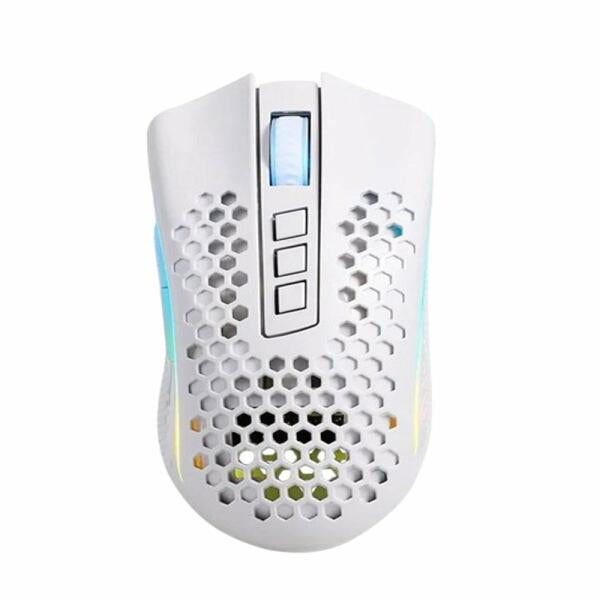 Redragon M808-KS Storm Pro Dual Mode Wired & Wireless RGB Gaming Mouse - White