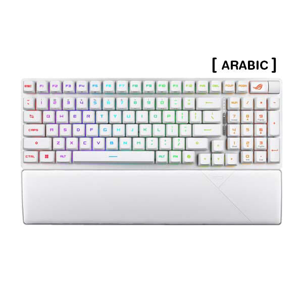 ASUS ROG STRIX SCOPE II 96 RX Wireless Mechanical Gaming Keyboard - White (Arabic)