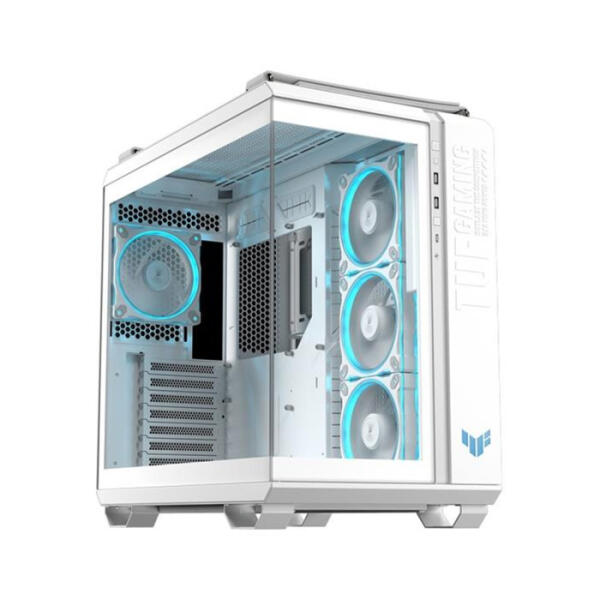 ASUS Tuf Gaming GT502 Horizon Mid Tower Two Panel Front & Left Side Tempered Glass Case With 4 ARGB Fans - White