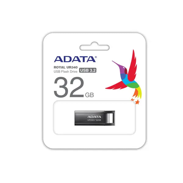 Adata Ur340 32GB USB 3.2 Flash Drive - BLACK