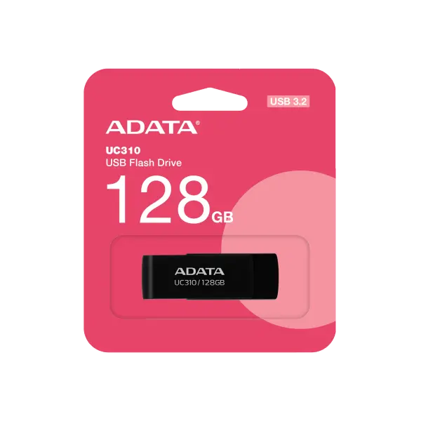 ADATA UC310 128GB USB 3.2 Gen1 USB Flash Drive - BLACK