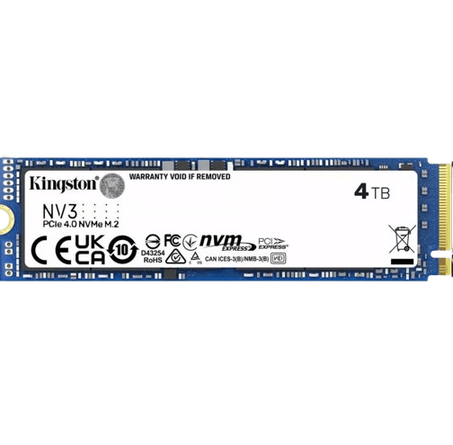 Kingston NV3 4TB Solid State Drive - M.2 2280 Internal - PCI Express NVMe [PCI