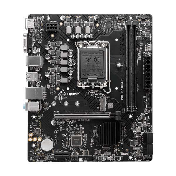 MSI PRO H610M-E DDR5 mATX Motherboard - Black