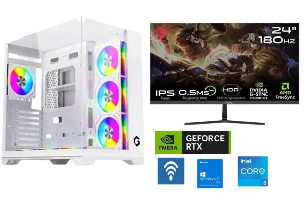 FLASH POINT I5-14th RTX 5060 8GB Gaming PC With Monitor