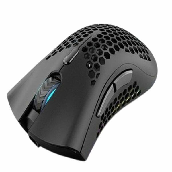 K-Snake BM600 7-keys Hollow Lightweight Wireless Charging RGB Colorful Gaming Mouse(Wireless BM600 BLACK