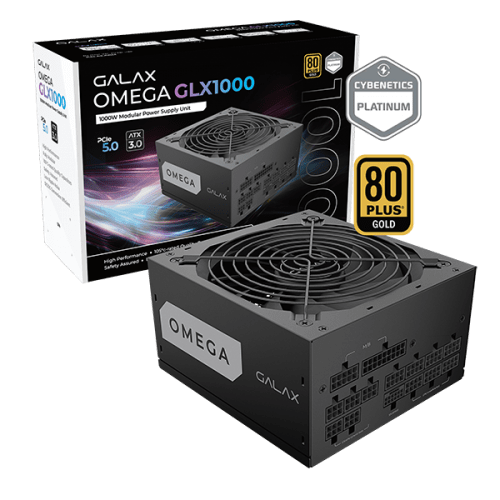 GALAX OMEGA GLX1000 Full-Modular Power Supply, 1000W Power, 80 PLUS Gold Efficiency