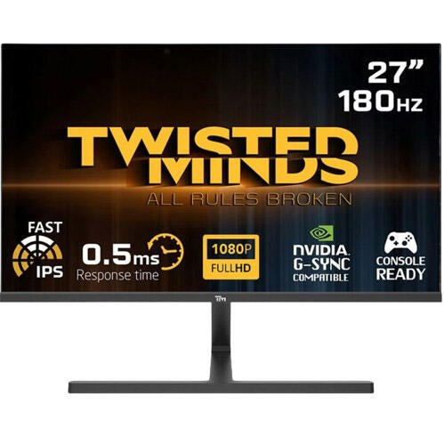 Twisted Minds Blaze Series Flat 27" FHD - 180HZ 0.5MS Fast IPS HDMI 2.1 Gaming Monitor