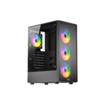 Twisted Minds PHANTOM Gaming Case Mid Tower - Black (4 ARGB Fans Included) TM-PHANTOM-B