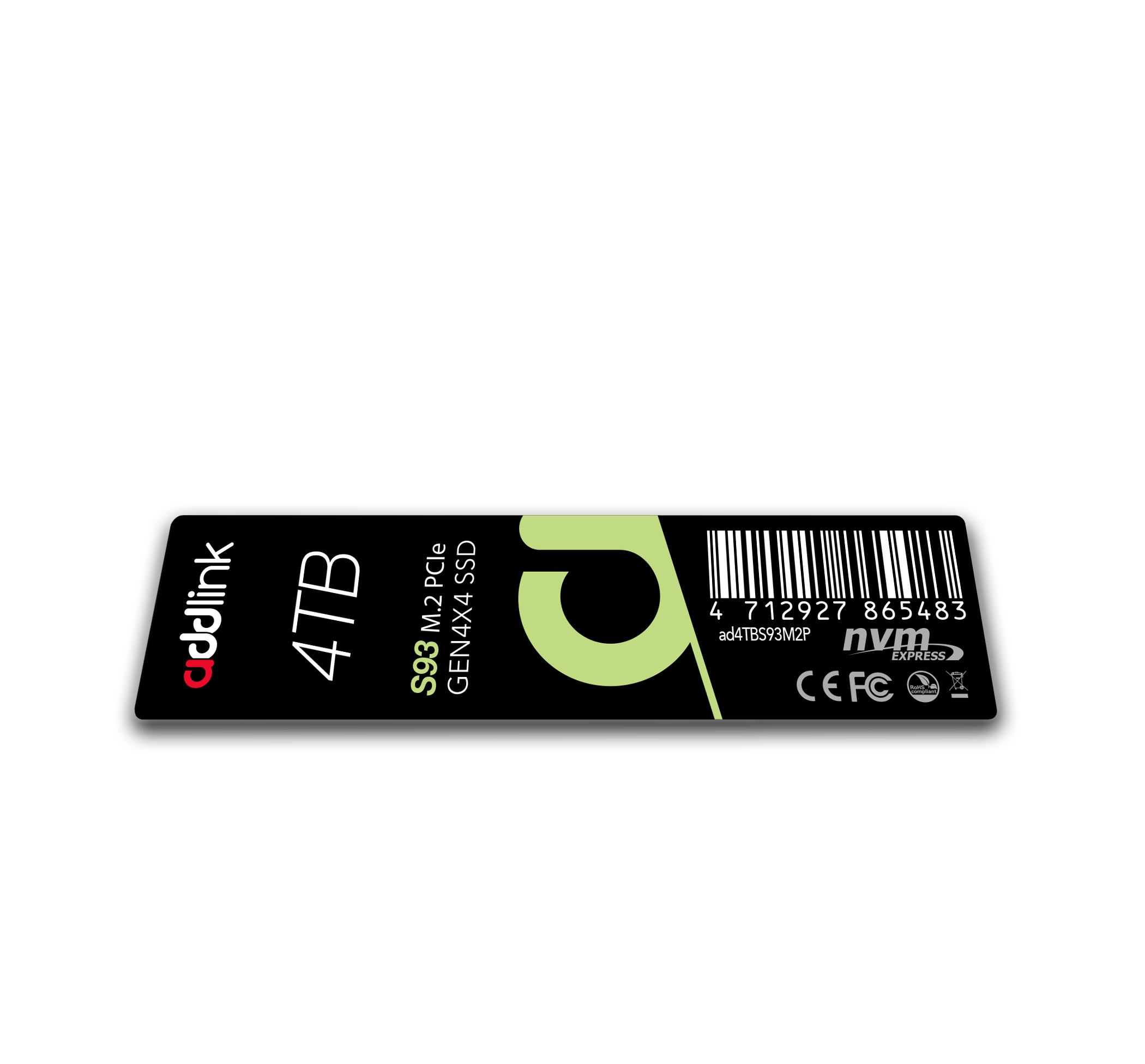 01-official-s93-1tb-front Addlink S93 1TB M.2 PCIe Gen4x4 NVMe SSD (R:7200MB/s W:6100MB/s) - الصورة 1