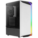 Aerocool Bionic RGB Mid Tower Tempered Glass Glass Edition Gaming Case - White PC Case