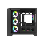 ⁦Twisted Minds Flux Mid Tower Gaming Case, ATX PC Case With ARGB Lighting & Advanced Cooling Support, Black (7ARGB Fans Included)⁩ - الصورة ⁦2⁩