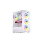 ⁦Twisted Minds PHANTOM Gaming Case 4 Fans Mid Tower - White (4 ARGB Fans Included)⁩ - الصورة ⁦2⁩