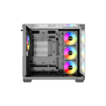 ⁦Twisted Minds Warden Rider Tempered Glass ATX Mid Tower Gaming Case - Black (3 ARGB Fans Included)⁩ - الصورة ⁦3⁩