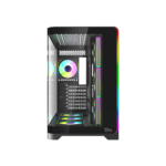 ⁦Twisted Minds Flux Mid Tower Gaming Case, ATX PC Case With ARGB Lighting & Advanced Cooling Support, Black (7ARGB Fans Included)⁩ - الصورة ⁦4⁩