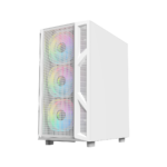 ⁦GameOn Trident IV-A PowerForge Series Mid Tower Gaming Case With 750W Power Supply Pre-Installed (4 ARGB Fans Included) - White⁩ - الصورة ⁦4⁩