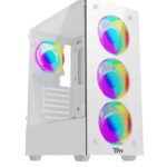 Twisted Minds Nova Mid Tower ATX Gaming Case 4 ARGB Fans - White (TM-NOVA-W)