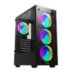 Twisted Minds Nova Mid Tower ATX Gaming Case 4 ARGB Fans - Black (TM-NOVA-B)