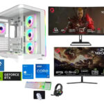 SHADOW I7-14th RTX 5070 Gaming PC With Two Monitors + Mouse & Headset