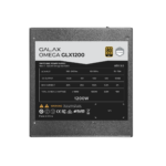 ⁦GALAX OMEGA GLX1200 Full-Modular Power Supply, 80 PLUS Gold Efficiency, Cybenetics Platinum, , Black⁩ - الصورة ⁦4⁩