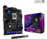 ASRock B850 Riptide WiFi AM5 ATX Motherboard, AMD B850 Chipset, 4x DDR5 DIMM Slots, 256GB Max Memory, 1x PCIe 5.0 x16, 4x M.2 Slots, Black