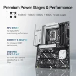 ⁦Asus Prime Intel Core Ultra Z890-P Wifi 7 DDR5 Gaming Motherboard⁩ - الصورة ⁦6⁩