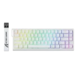 ATTACK SHARK X68 PRO HE Wireless Rapid Trigger Gaming Keyboard with Adjustable Actuation,White