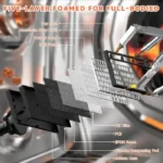 ⁦Attack Shark R82 HE Rapid Trigger 75% Wired 8KHz Magnetic Keyboard With 0.005mm RT - Black⁩ - الصورة ⁦6⁩