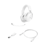 ⁦HyperX Cloud III S Wireless Gaming Headset for PC, Mac, PS5, Mobile, Switch - White⁩ - الصورة ⁦6⁩
