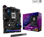 ⁦ASRock B850 Riptide WiFi AM5 ATX Motherboard, AMD B850 Chipset, 4x DDR5 DIMM Slots, 256GB Max Memory, 1x PCIe 5.0 x16, 4x M.2 Slots, Black⁩ - الصورة ⁦2⁩